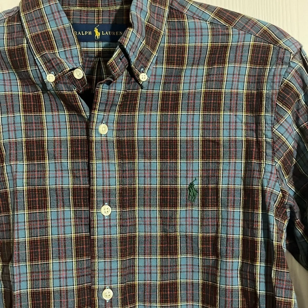 Polo Ralph Lauren Blue and Red Plaid Casual Shirt